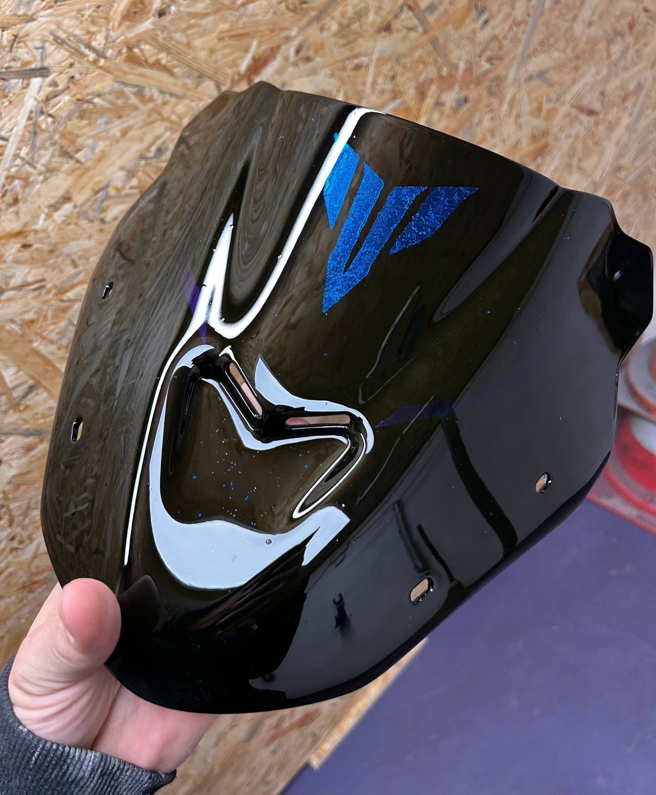 Bulle- saute vent Yamaha - Peinture accessoire NAVAL Production - Après